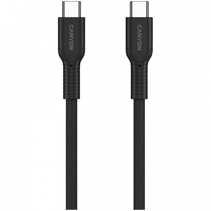 CANYON cable OnWire 60CL C-C 60W COLOR Braided 1m Black [3]