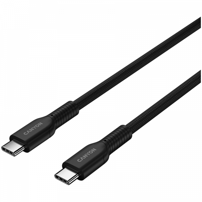 CANYON cable OnWire 60CL C-C 60W COLOR Braided 1m Black [2]