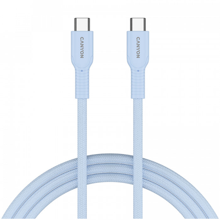 CANYON cable OnWire 60CL C-C 60W COLOR Braided 1m Light Blue [1]