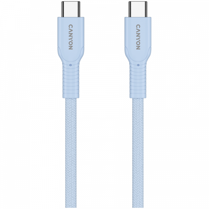 CANYON cable OnWire 60CL C-C 60W COLOR Braided 1m Light Blue [3]