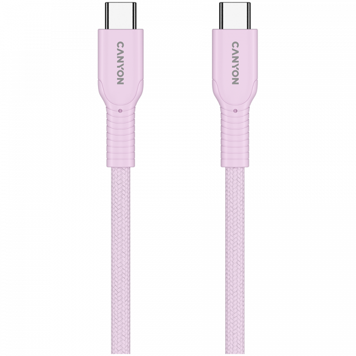CANYON cable OnWire 60CL C-C 60W COLOR Braided 1m Pink [3]