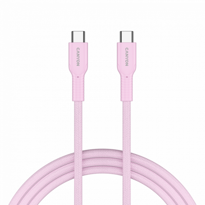 CANYON cable OnWire 60CL C-C 60W COLOR Braided 1m Pink [4]