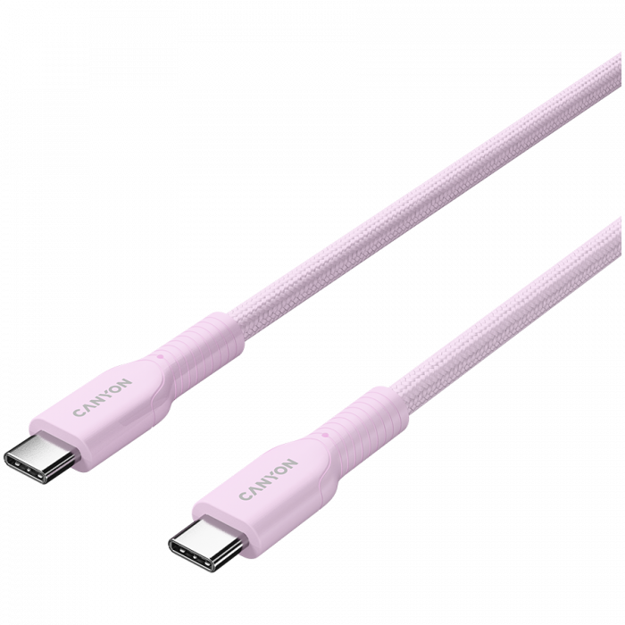 CANYON cable OnWire 60CL C-C 60W COLOR Braided 1m Pink [2]