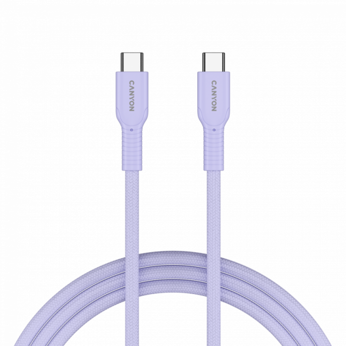 CANYON cable OnWire 60CL C-C 60W COLOR Braided 1m Purple [4]