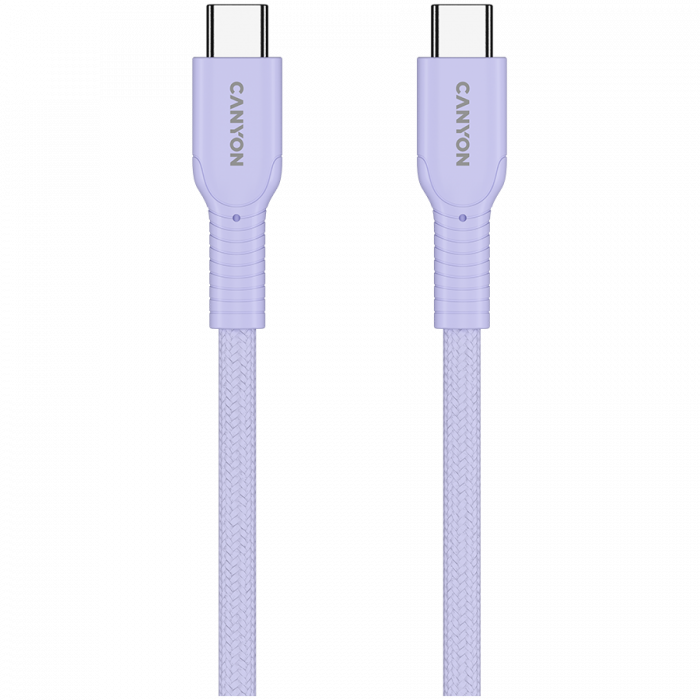 CANYON cable OnWire 60CL C-C 60W COLOR Braided 1m Purple [3]