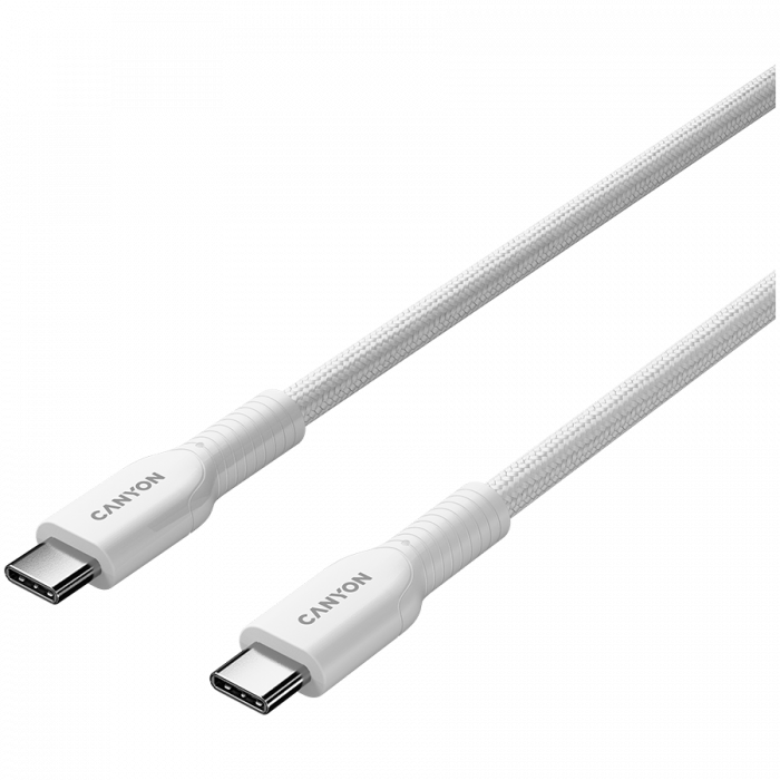 CANYON cable OnWire 60CL C-C 60W COLOR Braided 1m White [2]