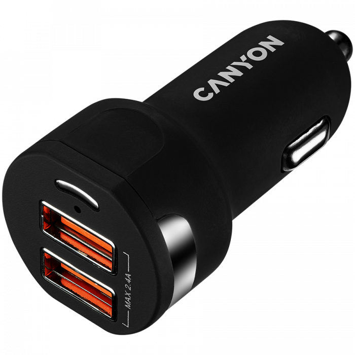 CANYON car charger C-04 2.4A/2USB-A Black [3]