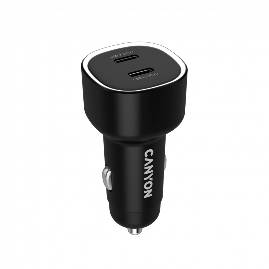 CANYON car charger OnDrive 60 PD 60W 2xUSB-C Black [3]