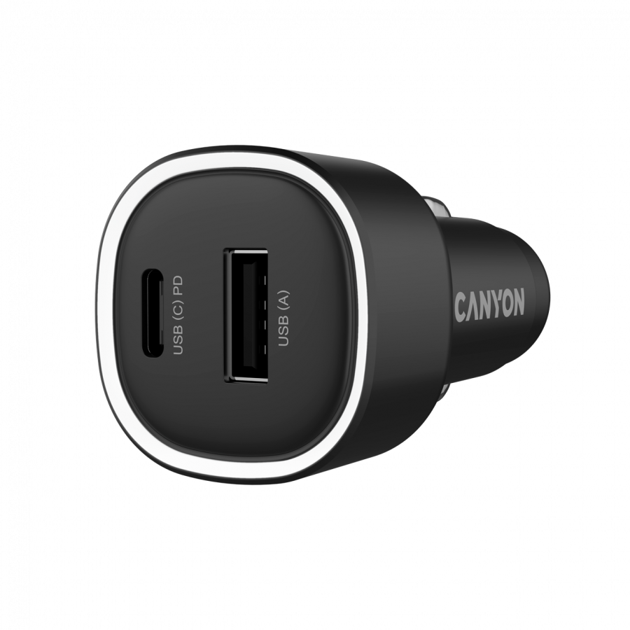 CANYON car charger OnDrive 85 PD 85W USB-A+USB-C Black [2]