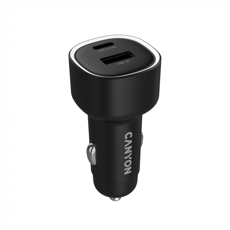 CANYON car charger OnDrive 85 PD 85W USB-A+USB-C Black [3]