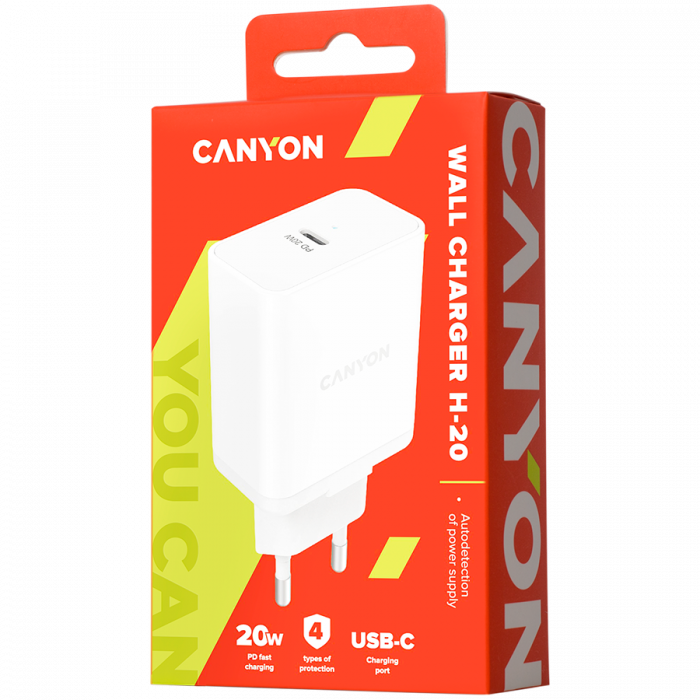 CANYON charger H-20 PD 20W USB-C White [3]
