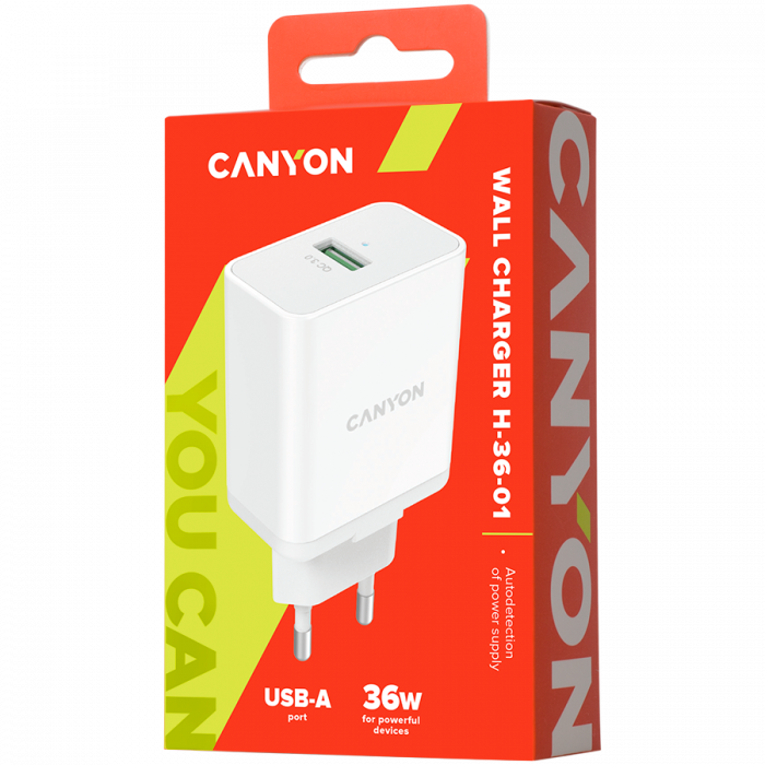 CANYON charger H-36-01 QC 3.0 36W White [4]
