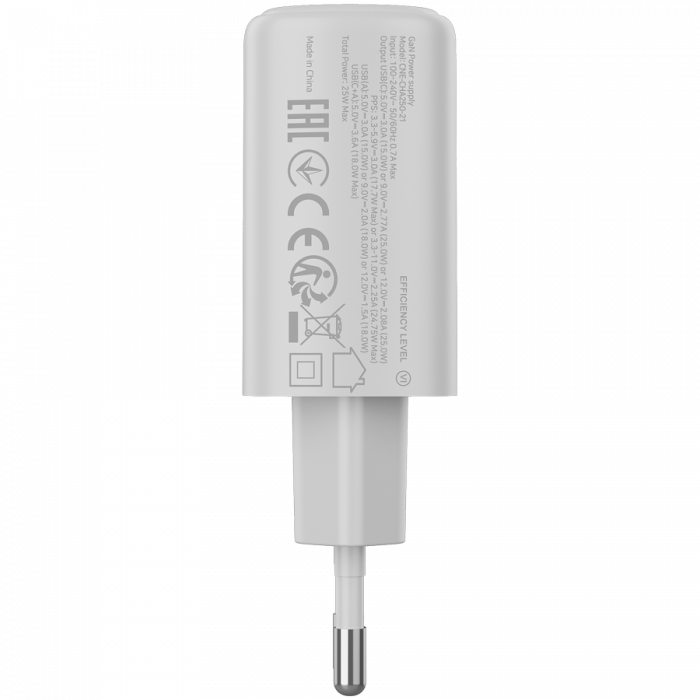 CANYON charger OnCharge 250 25W 1xPD 1xQC EU White [3]