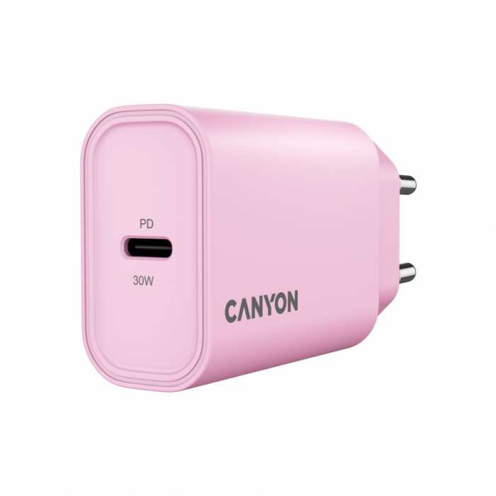 CANYON charger OnCharge 30CL Max Power 30W 1xPD EU Pink [1]