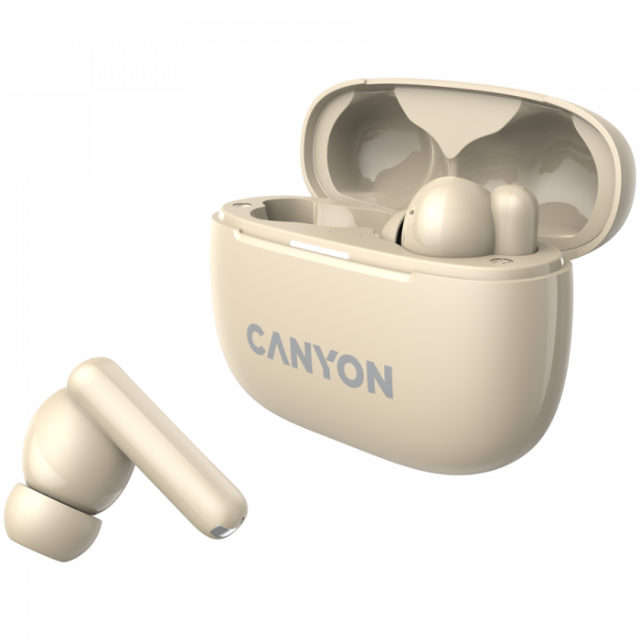 CANYON headset OnGo TWS-10 ANC+ENC Beige [5]
