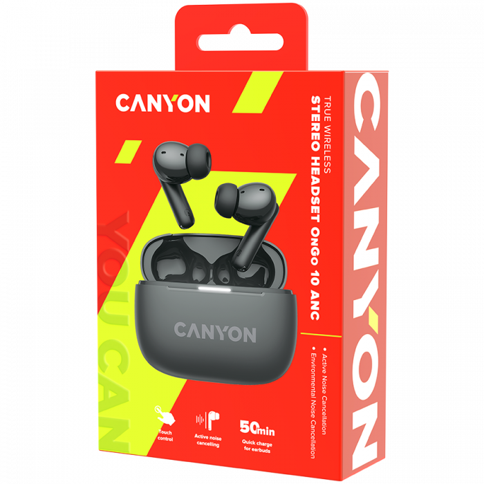 CANYON headset OnGo TWS-10 ANC+ENC Grey [9]