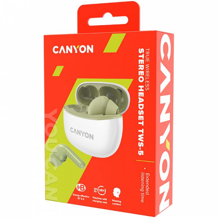 CANYON headset TWS-5 Green [5]