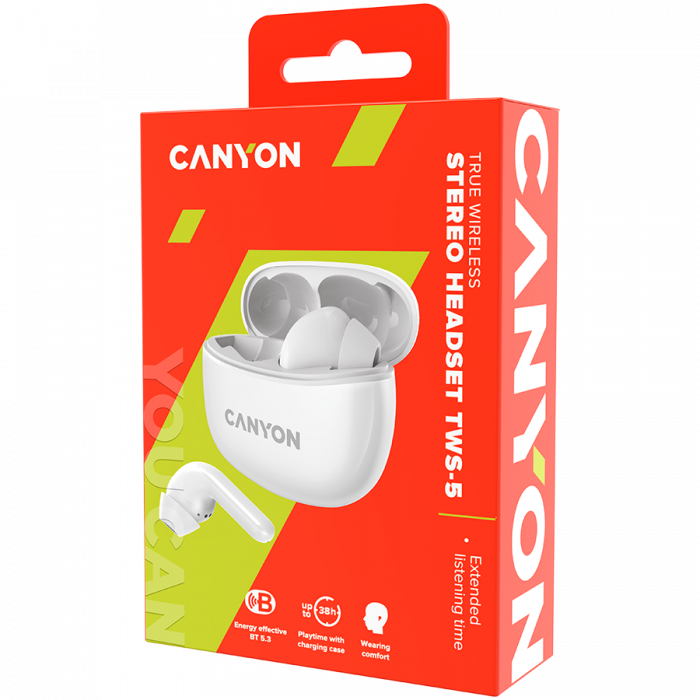 CANYON headset TWS-5 White [5]