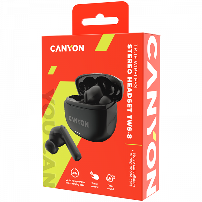 CANYON headset TWS-8 ENC Black [5]