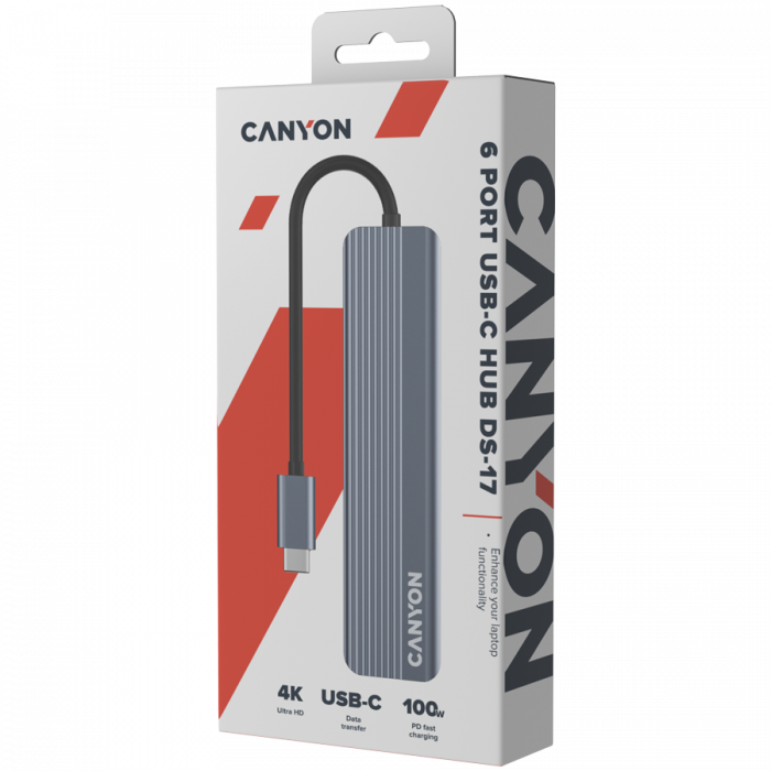 CANYON hub DS-17 6in1 4k USB-C Grey [7]