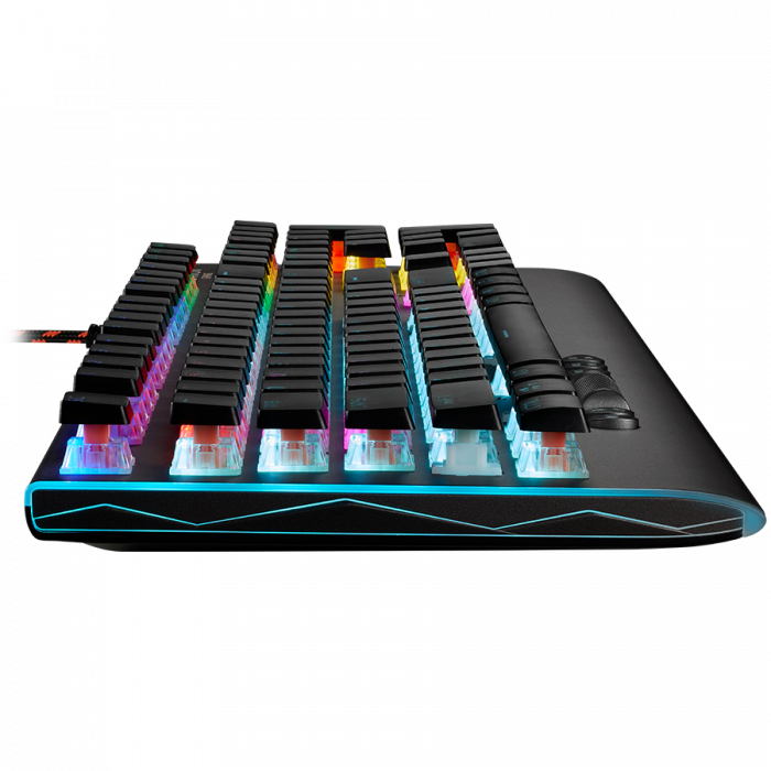 CANYON Interceptor GK-8, Wired multimedia gaming keyboard with lighting effect, 20pcs rainbow LED & 19pcs RGB light, Numbers 104keys, EN double injection layout, cable length 1.8M, 446*160*40mm, 0.98k [3]
