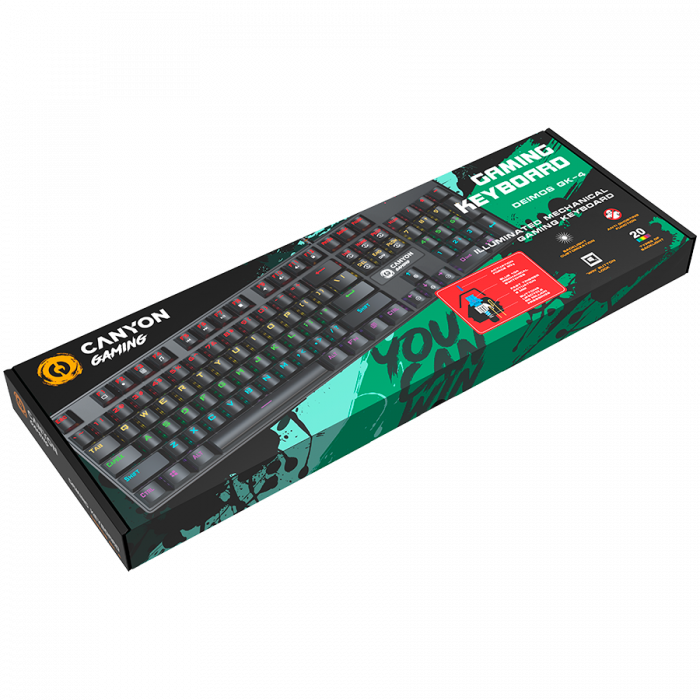 CANYON keyboard Deimos GK-4 Rainbow US Wired Black [3]