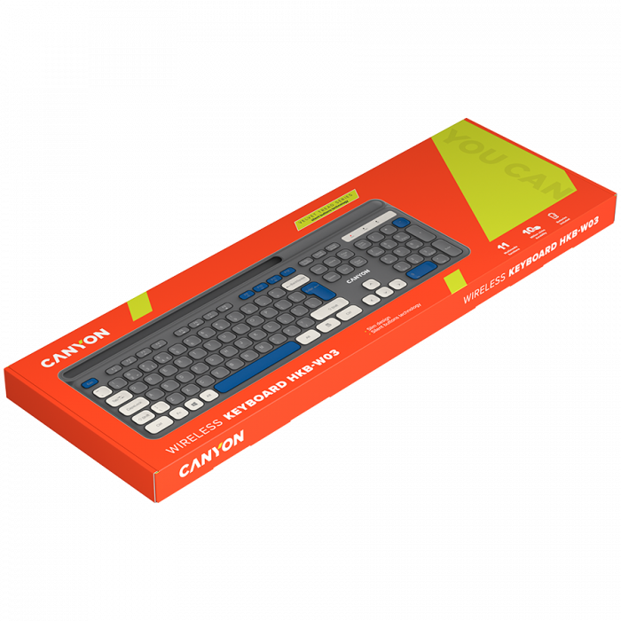 CANYON keyboard HKB-W03 EN AAA Wireless Grey [7]