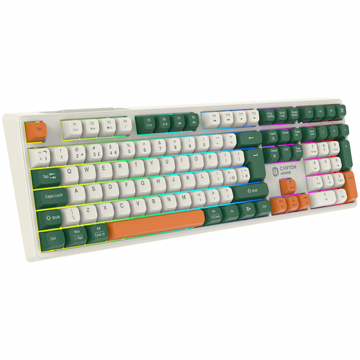 CANYON keyboard Shadder GKW-11 Mech RGB UK/US Wireless White [4]