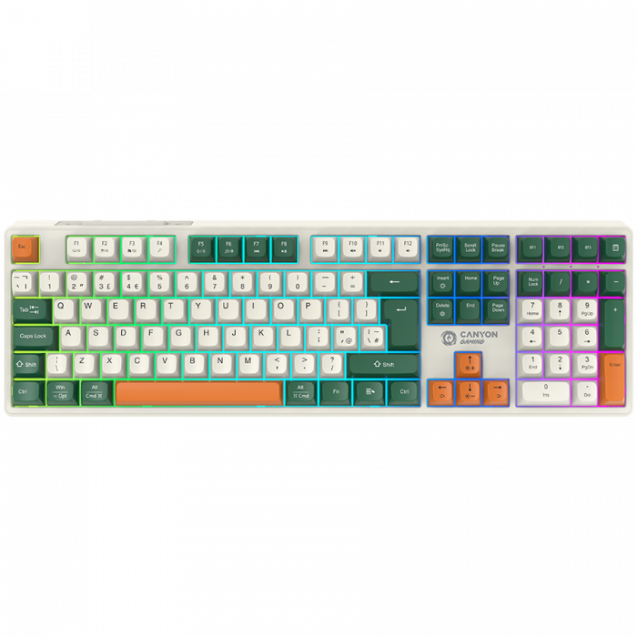 CANYON keyboard Shadder GKW-11 Mech RGB UK/US Wireless White [1]