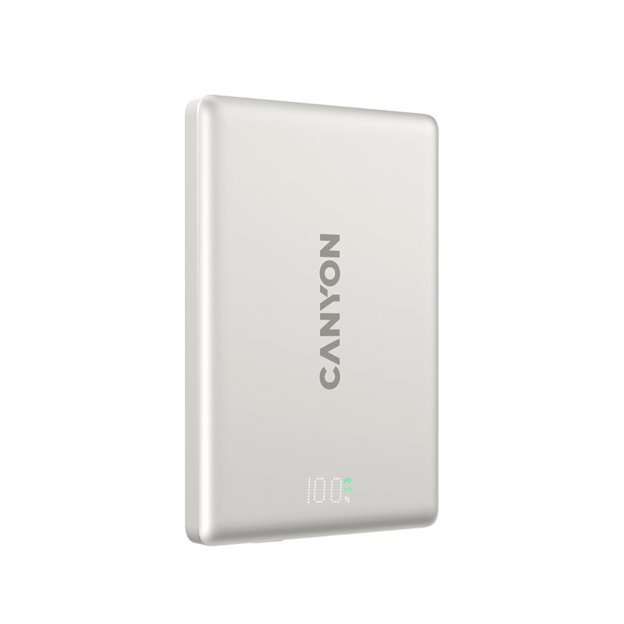 CANYON magnetic power bank OnPower 500 PD20W 5000mAh Aluminium Star Grey [4]