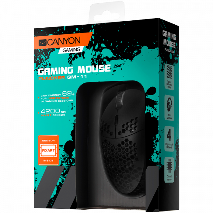 CANYON mouse Puncher GM-11 RGB 7buttons Wired Black [4]