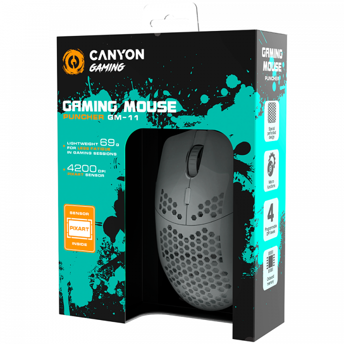 CANYON mouse Puncher GM-11 RGB 7buttons Wired White [4]