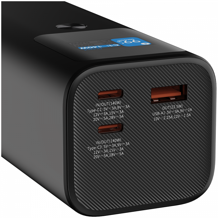 CANYON power bank PB-2010 TFT 27000 mAh 97.2Wh PD140W QC 3.0 Dark Grey [6]