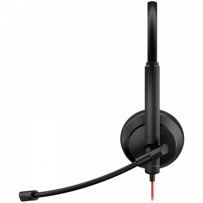 CANYON PC headset HS-07 PC Mic 3.5/USB Flat 2.8m Black [4]