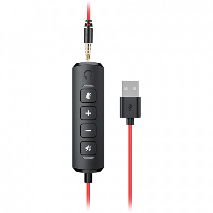 CANYON PC headset HS-07 PC Mic 3.5/USB Flat 2.8m Black [5]