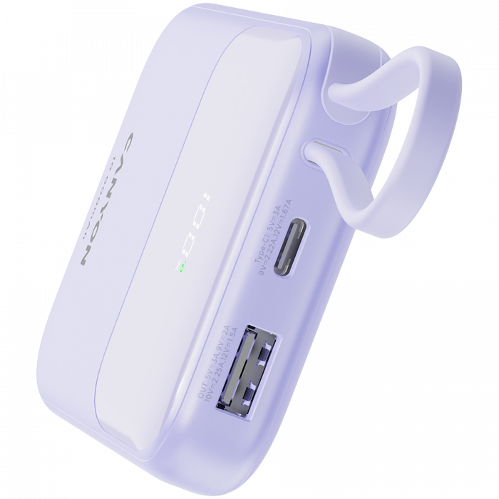 CANYON power bank OnPower 101 built-in cable 10000 mAh PD22.5W Purple [6]