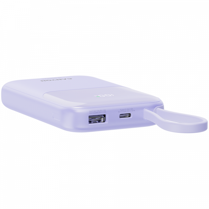 CANYON power bank OnPower 101 built-in cable 10000 mAh PD22.5W Purple [5]