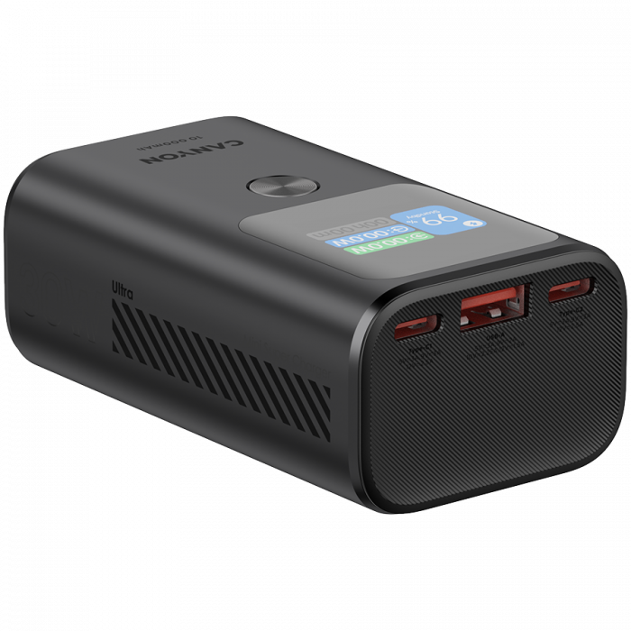 CANYON power bank OnPower 130 TFT 10000 mAh PD30W Dark Grey [4]