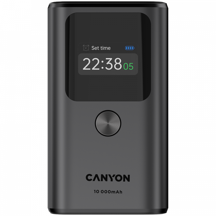 CANYON power bank OnPower 130 TFT 10000 mAh PD30W Dark Grey [1]
