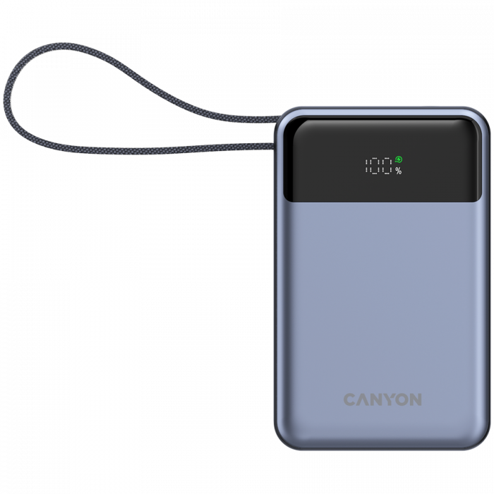 CANYON power bank OnPower 600 built-in cable 20000 mAh PD65W Dark Grey [1]