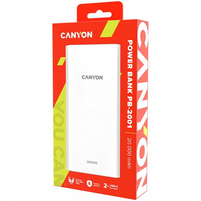 CANYON power bank PB-2001 20000 mAh White [3]