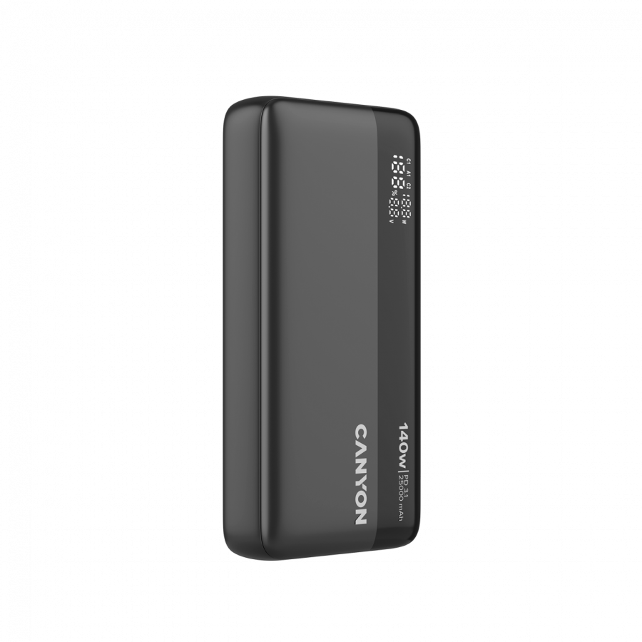 CANYON Power Bank PB-240, 25000mAh PD140W display power bank,Size160.0x82x27 mm Weight 508+-10g, Dark Grey [7]