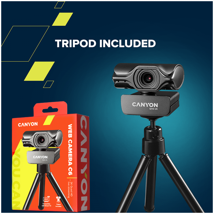 CANYON webcam C6 Quad HD 1440p Black [6]