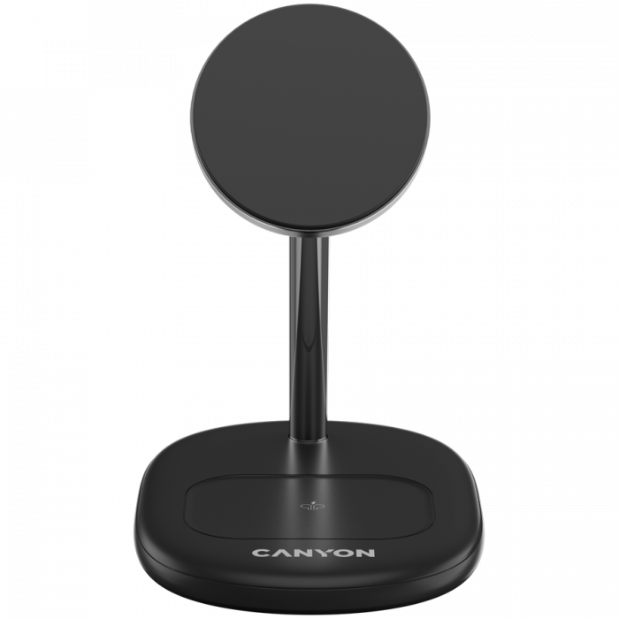 CANYON wireless charger WCS-205 15W Qi2 2in1 w/o adapter Black [2]