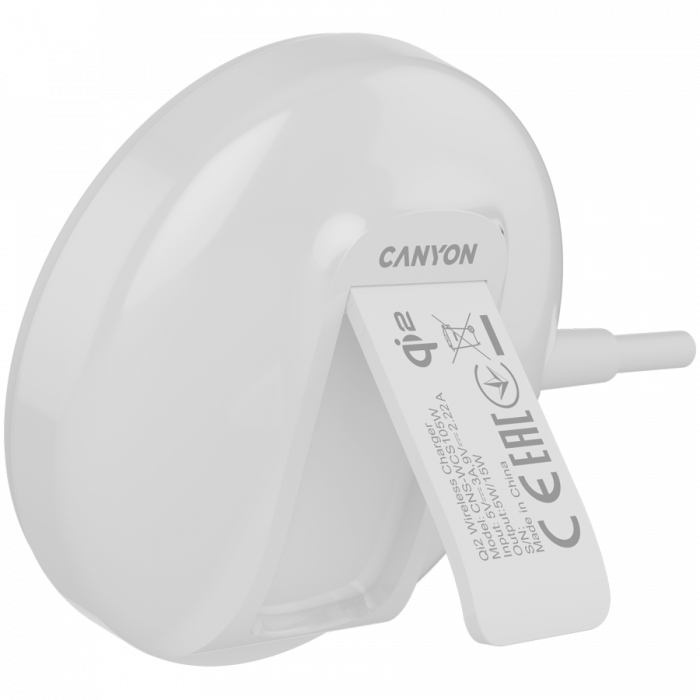 CANYON wireless charger WS-105 15W Qi2 White [4]