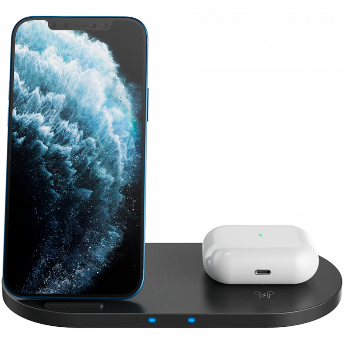 CANYON wireless charger WS-202 10W 2in1 Black [2]