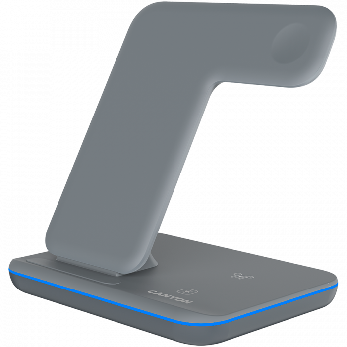 CANYON wireless charger WS-303 15W 3in1 Gray [2]