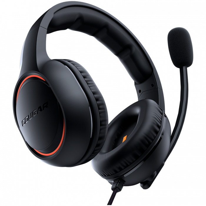Cougar | HX330 Orange | Headset | Stereo 3.5mm 4-pole and 3-pole PC adapter/ Driver 50mm / 9.7mm noise cancelling Mic [2]