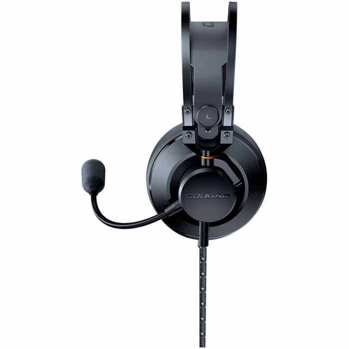 Cougar I VM410 I 3H550P53B.0002 I Headset I 53mm Driver / 9.7mm noise cancelling Mic. / Stereo 3.5mm 4-pole and 3-pole PC adapter / Suspended Headband / Black [3]