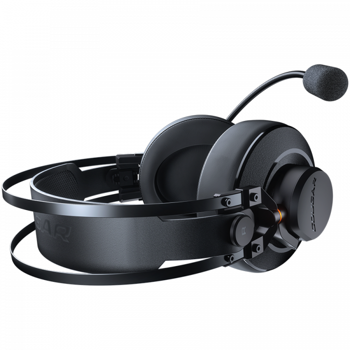 Cougar I VM410 I 3H550P53B.0002 I Headset I 53mm Driver / 9.7mm noise cancelling Mic. / Stereo 3.5mm 4-pole and 3-pole PC adapter / Suspended Headband / Black [6]